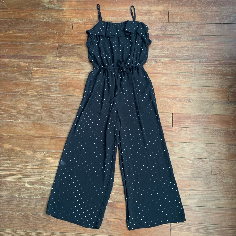 Tommy Hilfiger Black Polka Dot Wide Leg Jumpsuit